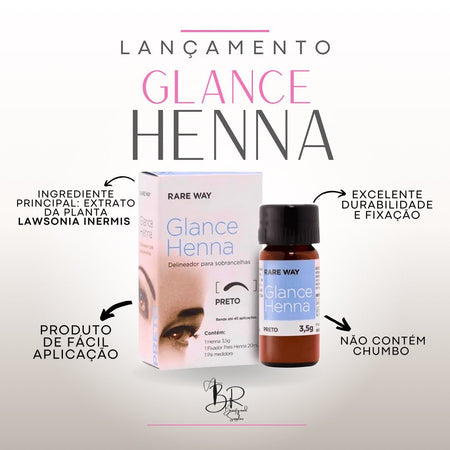 Henna para Sobrancelhas Glance Rare Way